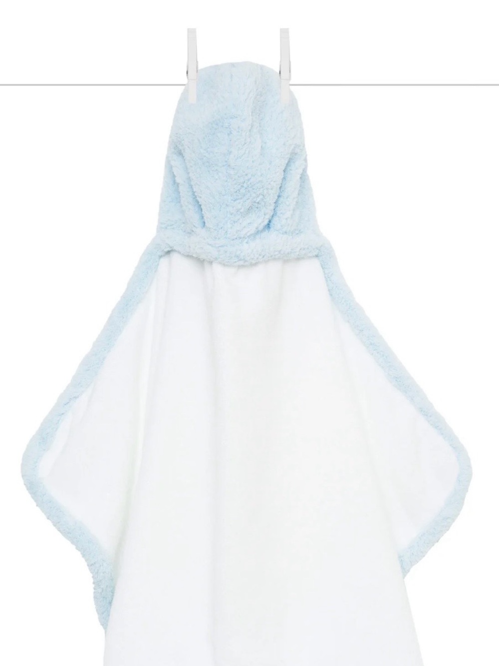 Little Giraffe chenille blue hooded towel with bear ears